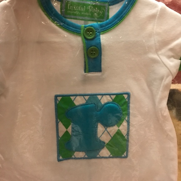 Mudpie initial baby Onesie letter R New - Picture 3 of 3